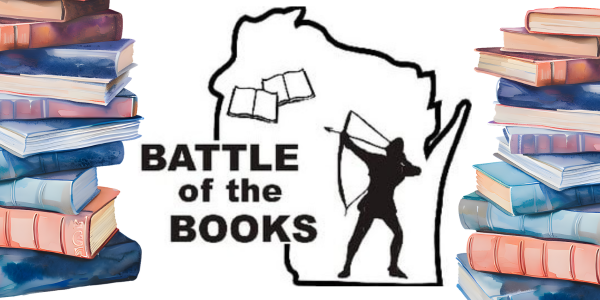 Battle of the Books logo with stacks of books