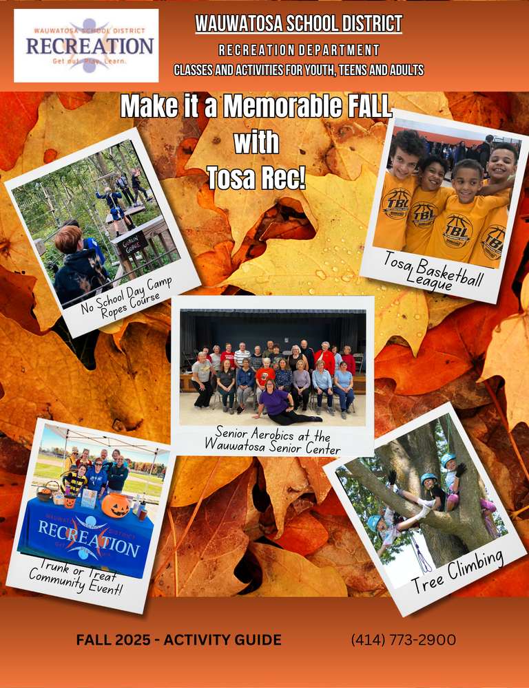 Fall Cover with leaves and pictures of fall activities