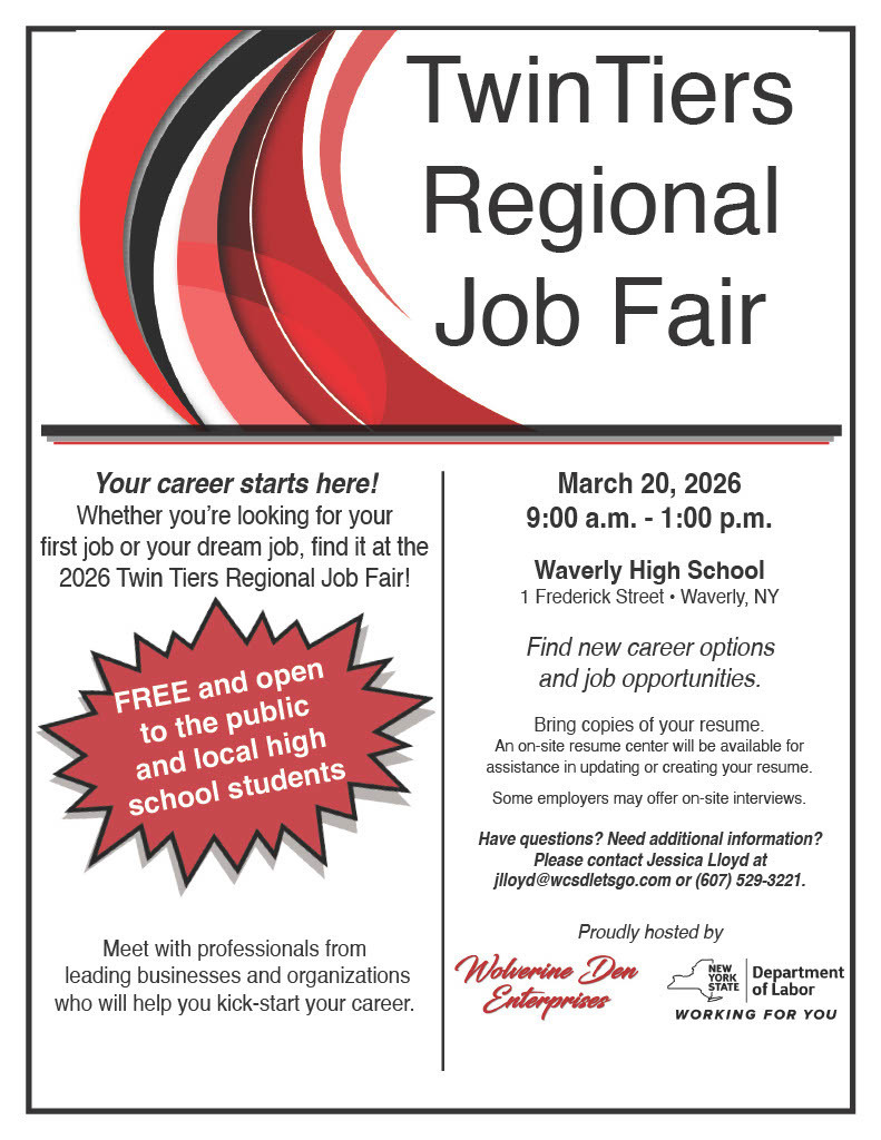 Twin Tiers Regional Job Fair to be held March 20th