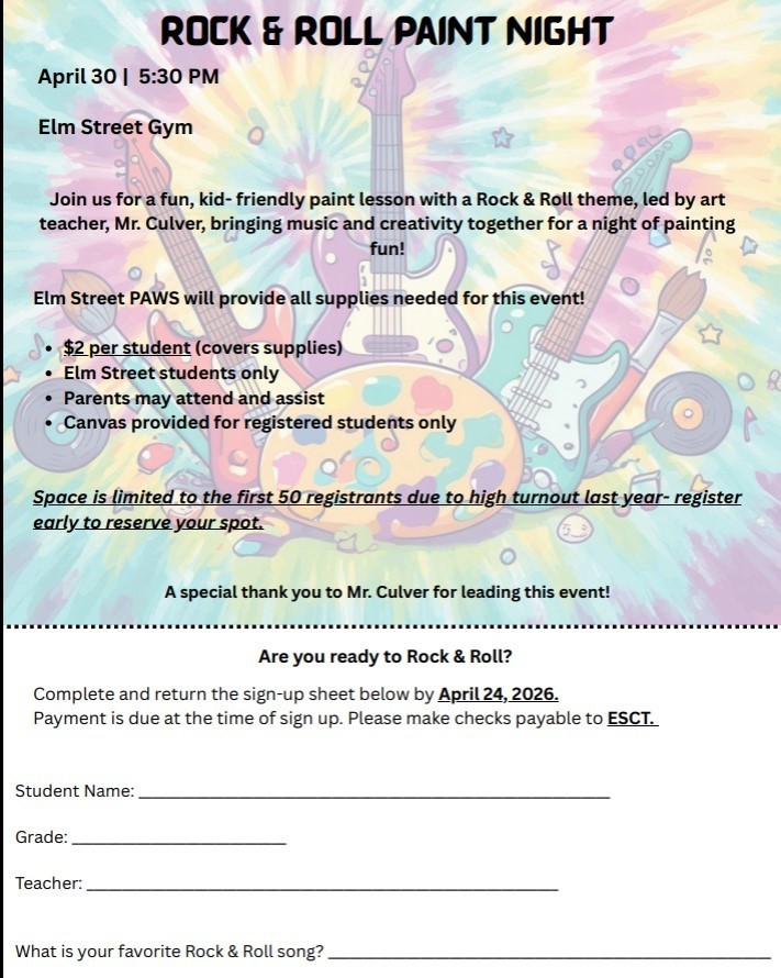 Rock n roll paint night