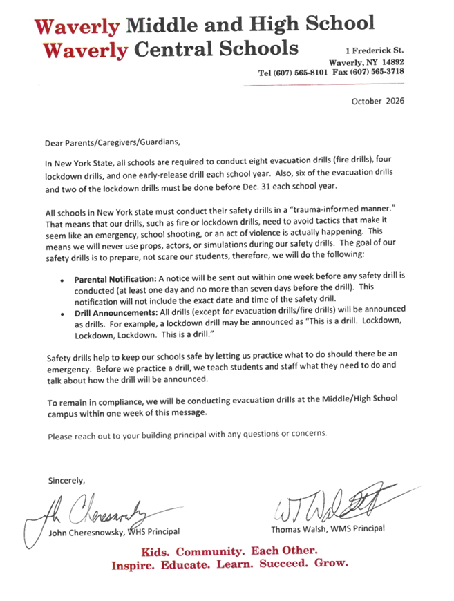 October Safety Letter