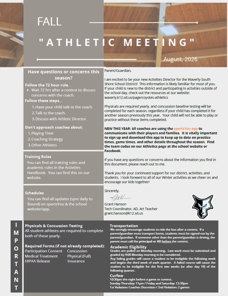Fall Athletic Meeting