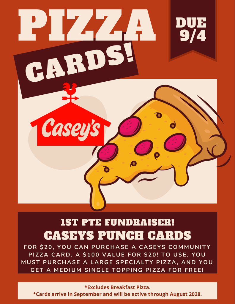 Casey's pizza punch cards