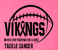 Pink out Vikings logo for tackling breast cancer