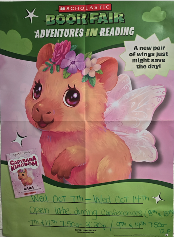 Book fair in the library 10/07-10/14