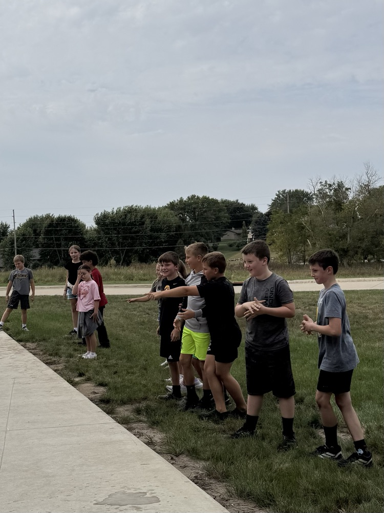 Students watching film canister rockets