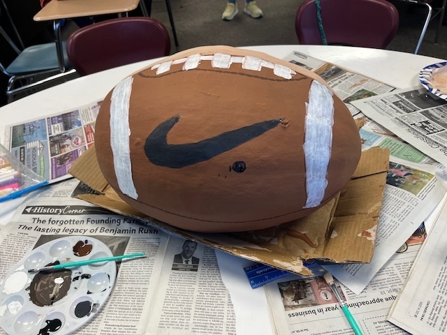 Painted brown pumpkin