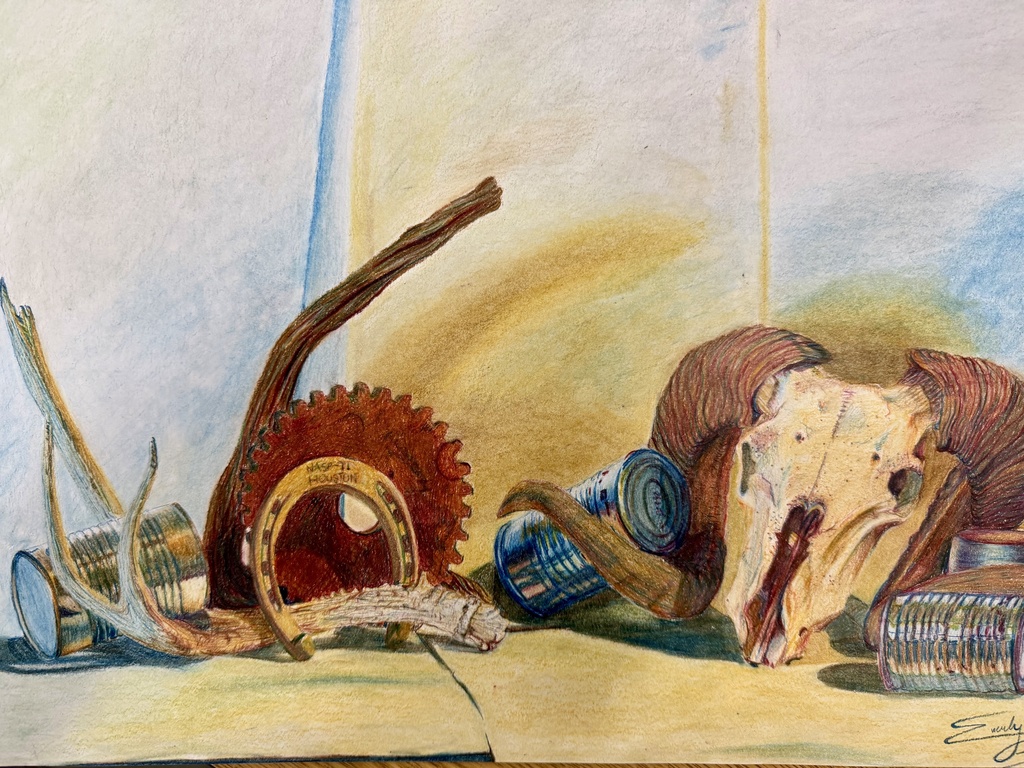 Colored pencil still life 