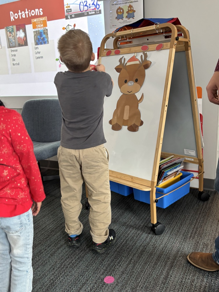 pin the nose on Rudolph