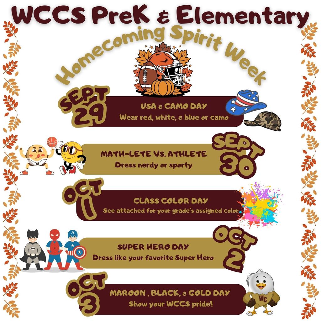 PreK and Elementary School Theme Days
