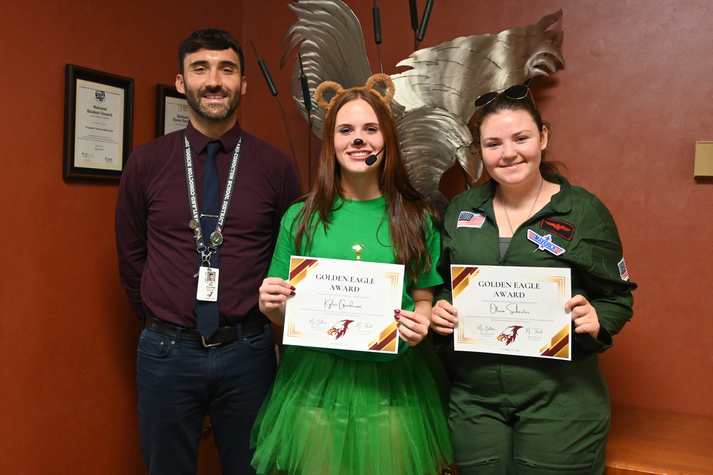 Mr. Toland, Kylee Gunderson, Olivia Schecter