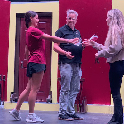 Rehearsals are underway for upcoming Production of The Play that Goes Wrong - HS Edition!