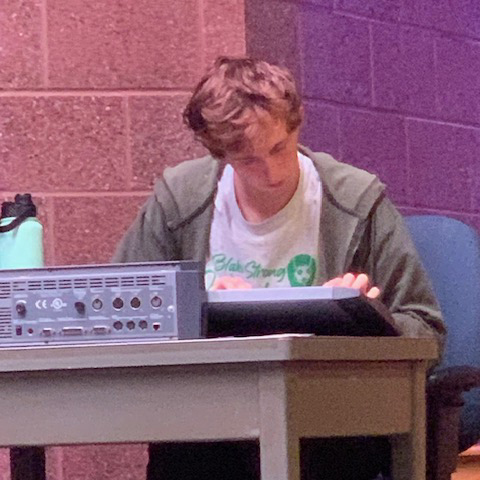 George Baverstock develops his character during rehearsals.