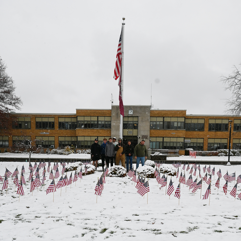 Wayland-Cohocton Students Honor Veterans with Field of Flags