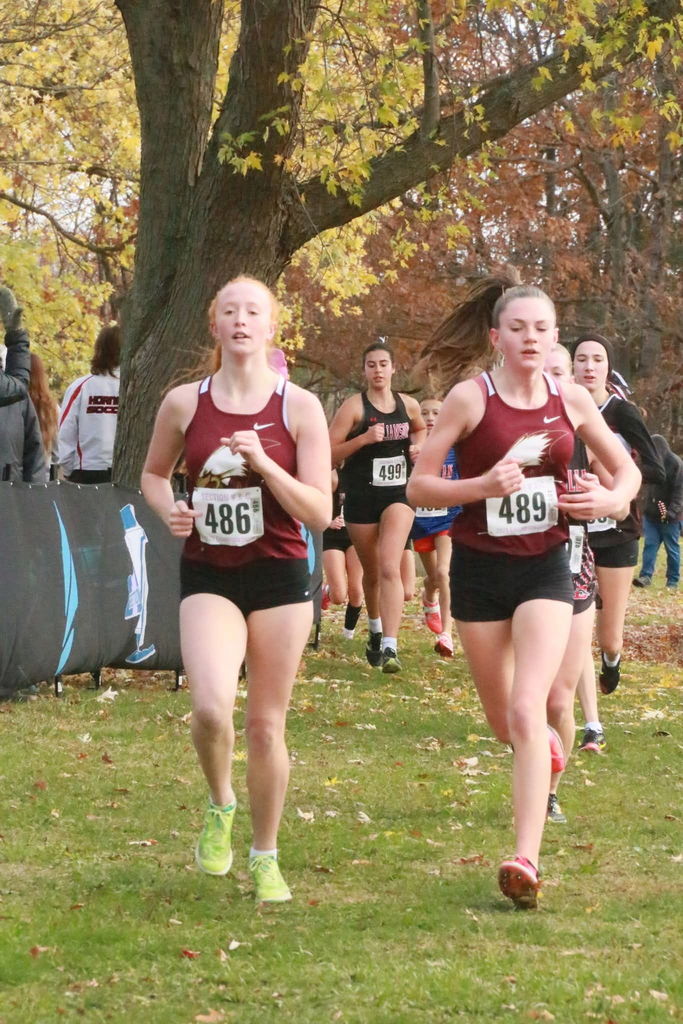 Riley Goodwin, right, is headed to the State Cross County Meetin Queensbury today.