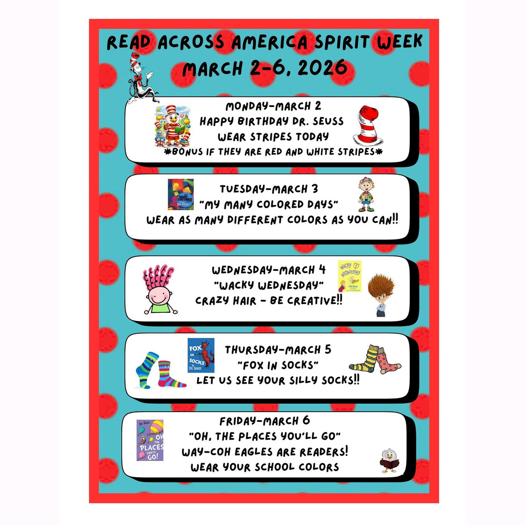 PreK - 4 Read Across America Week!