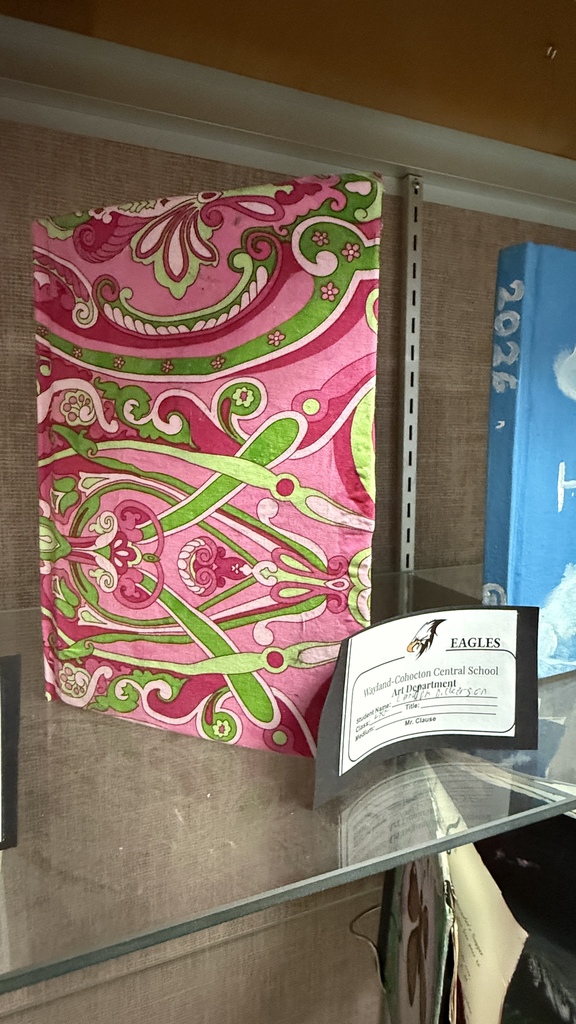 Samples of HS work displayed through the building.