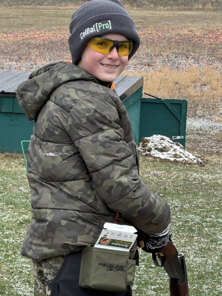 Seventh Grader Elliott Scott was all grins at WC Trapshooting practice this past weekend. He broke 34 out of 50 clays which is impressive for a first timer, according to Coach Weiand. The club meets at the Springwater Rod and Gun Club. 