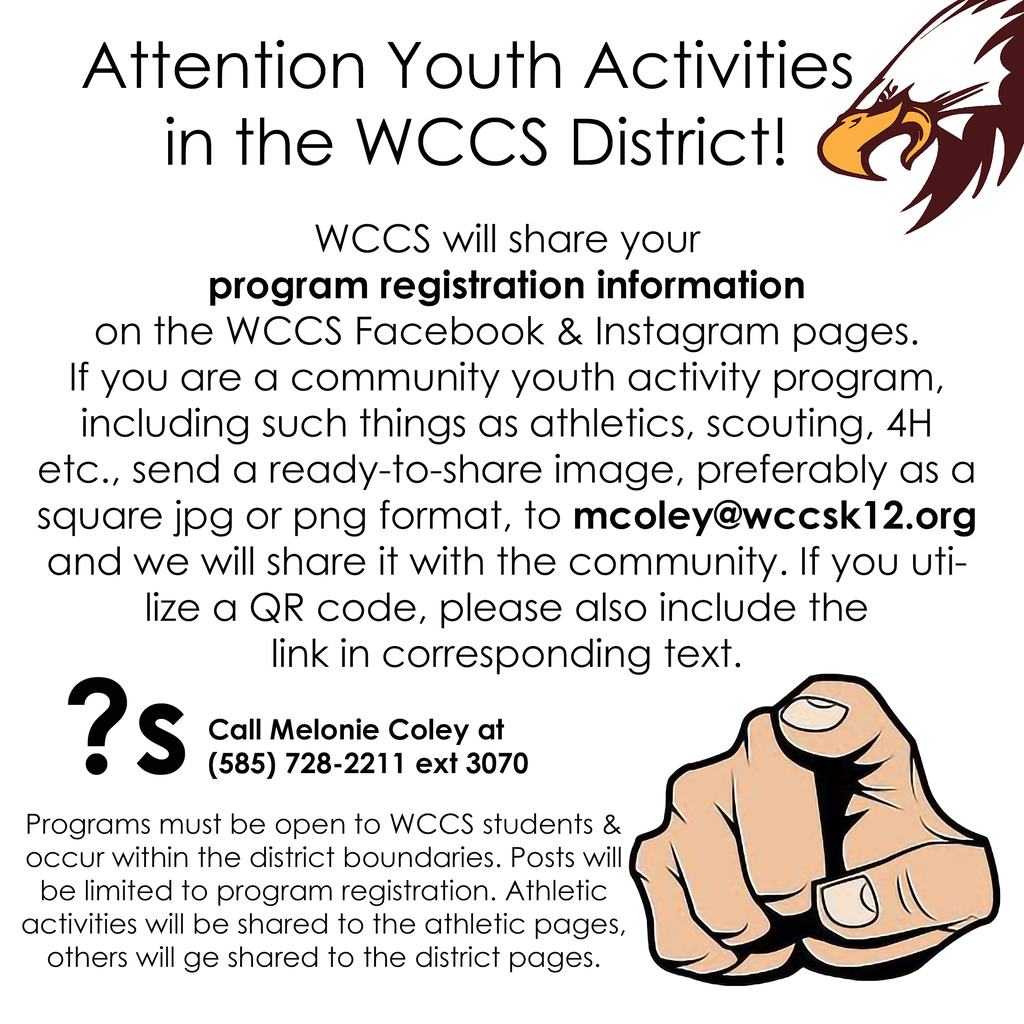 Community program registration info.