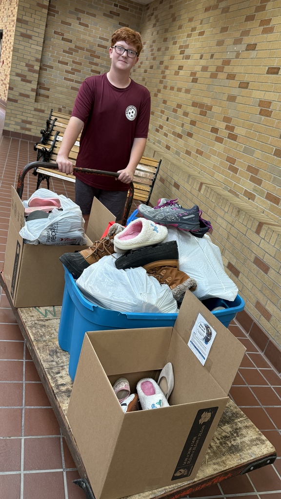 Garrett Pragle and his shoe drive