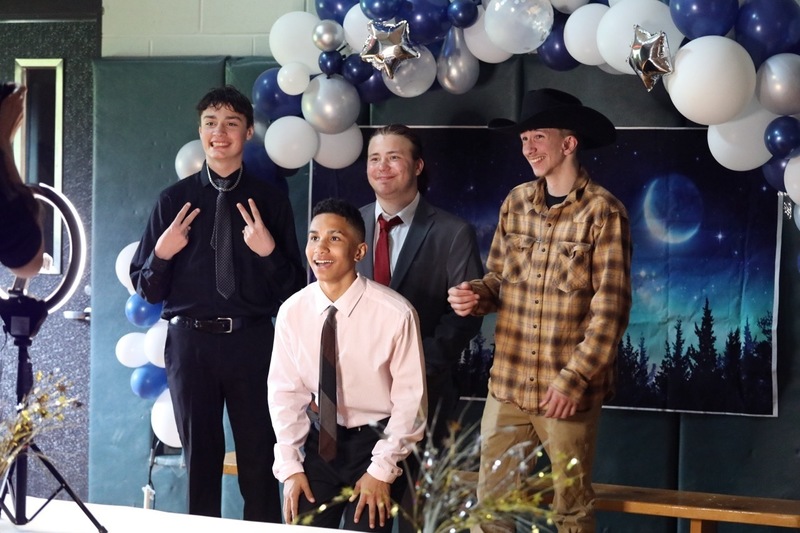 Students pose for a photo at FLSS Prom