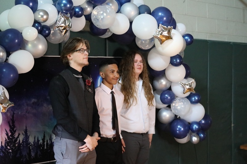 Students pose for a photo at FLSS Prom