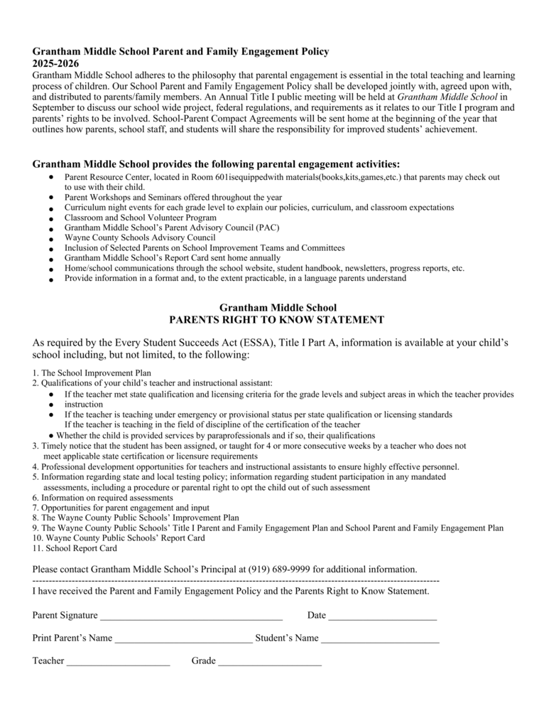 Picture of Title 1 Polices in English