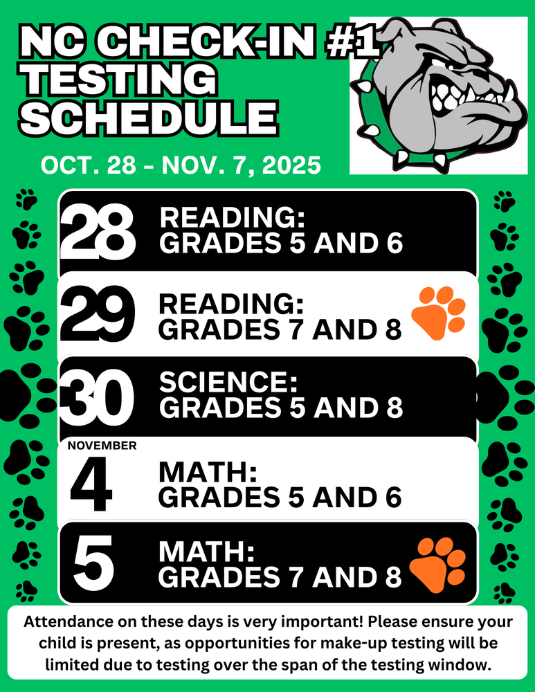 NC Check-In #1 Schedule