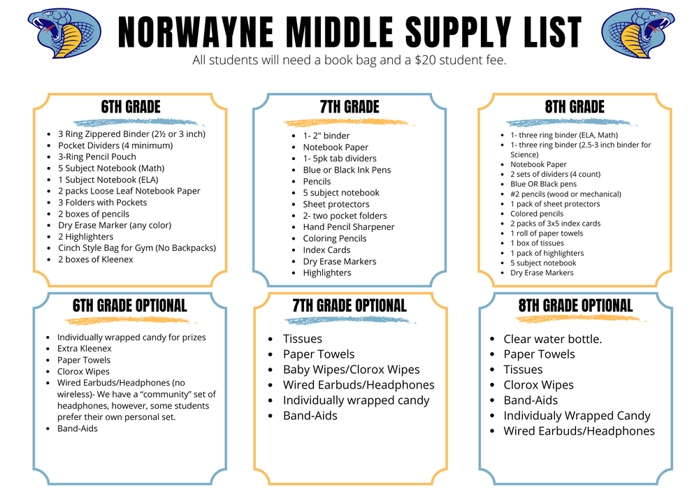 supply list
