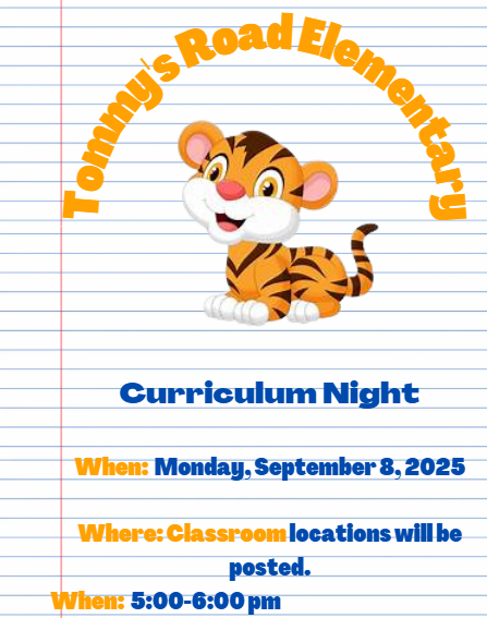 curriculum night poster english