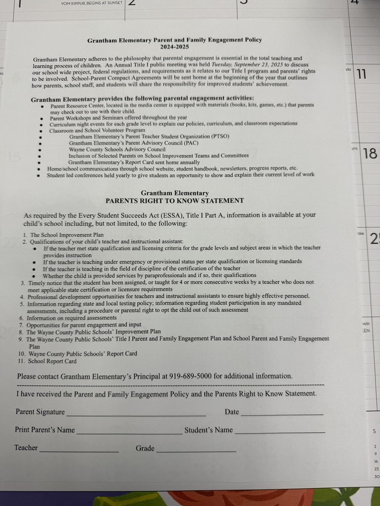 Parent & Family Engagement Policy