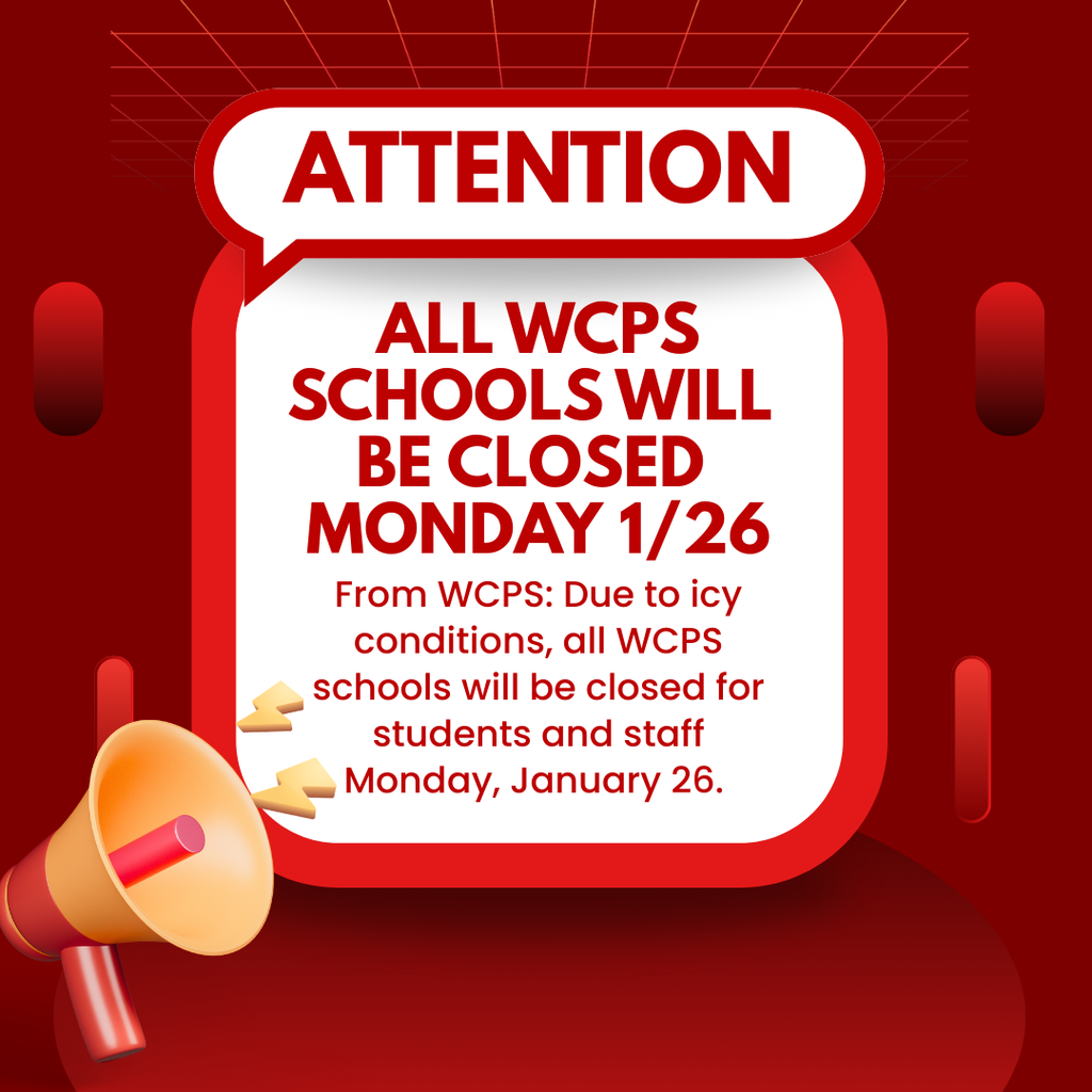 attention announcement that school will be closed