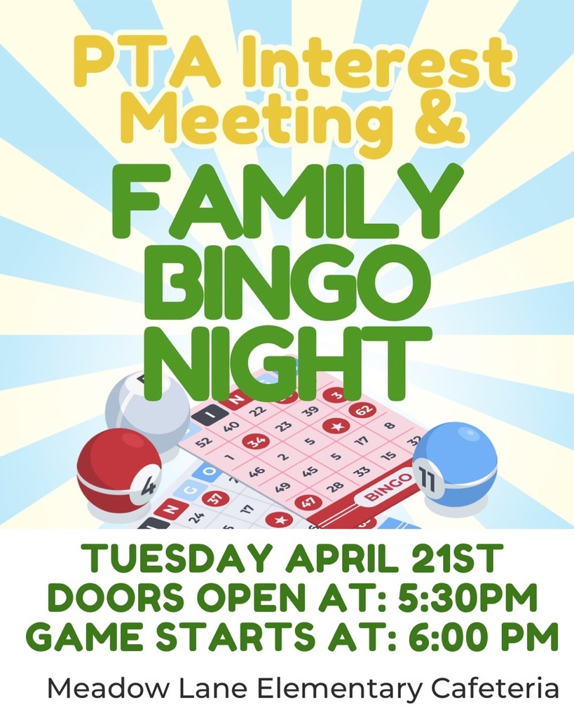 bingo family night flyer with bingo image and time listed