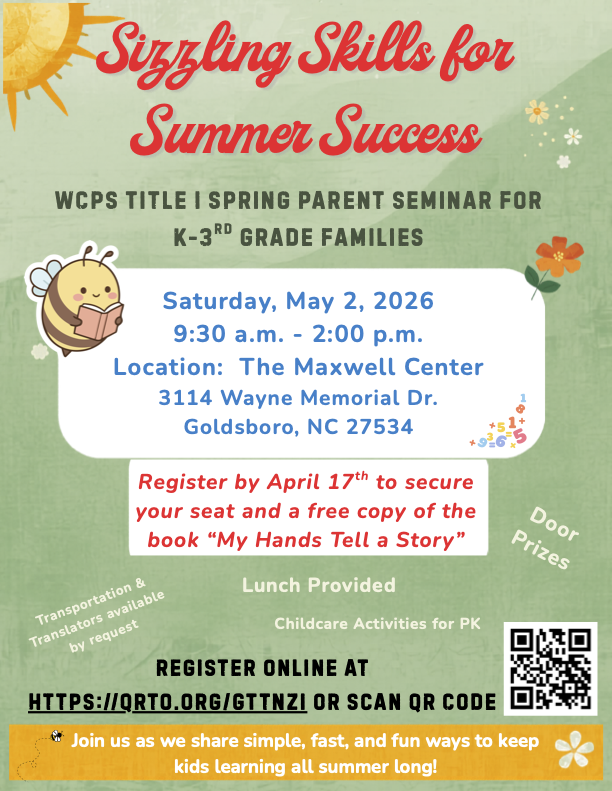 sizzling skills for summer parent seminar flyer - English