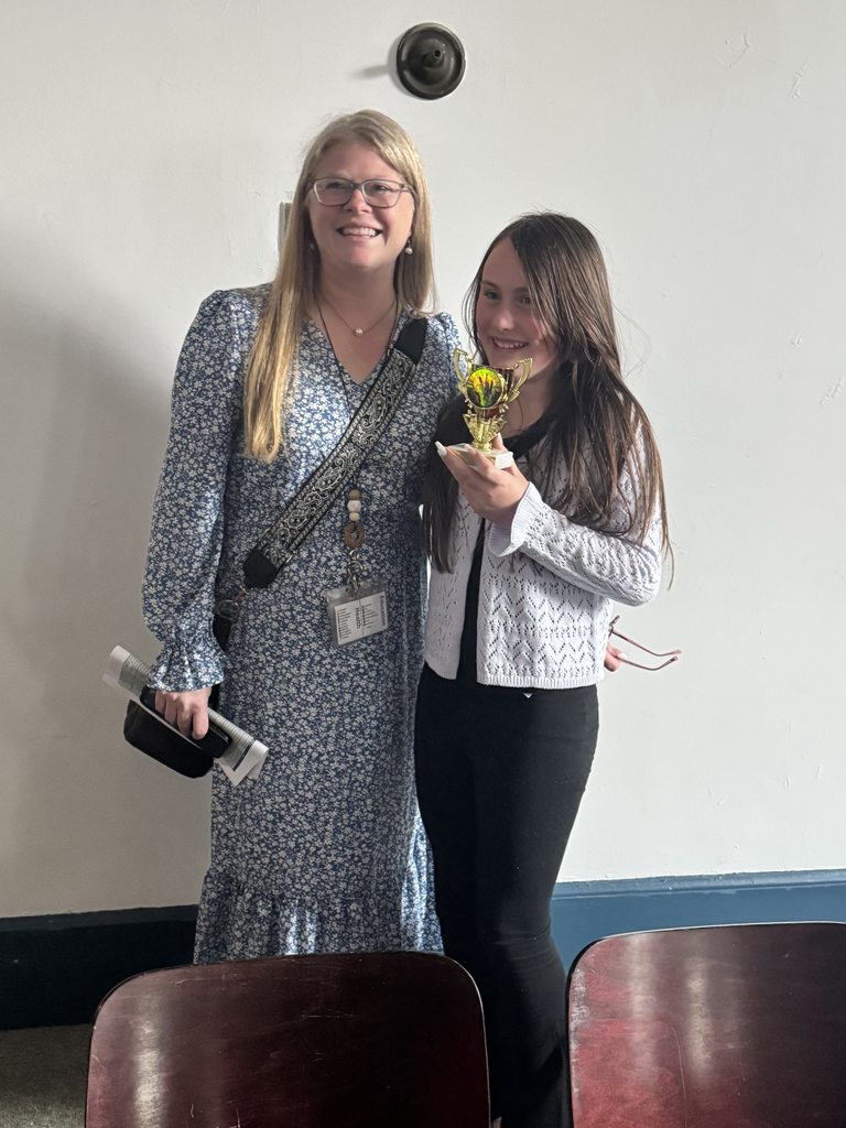 mrs ingran art teacher with student