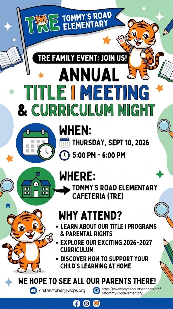 2026 Annual Title I Meeting and Curriculum Night