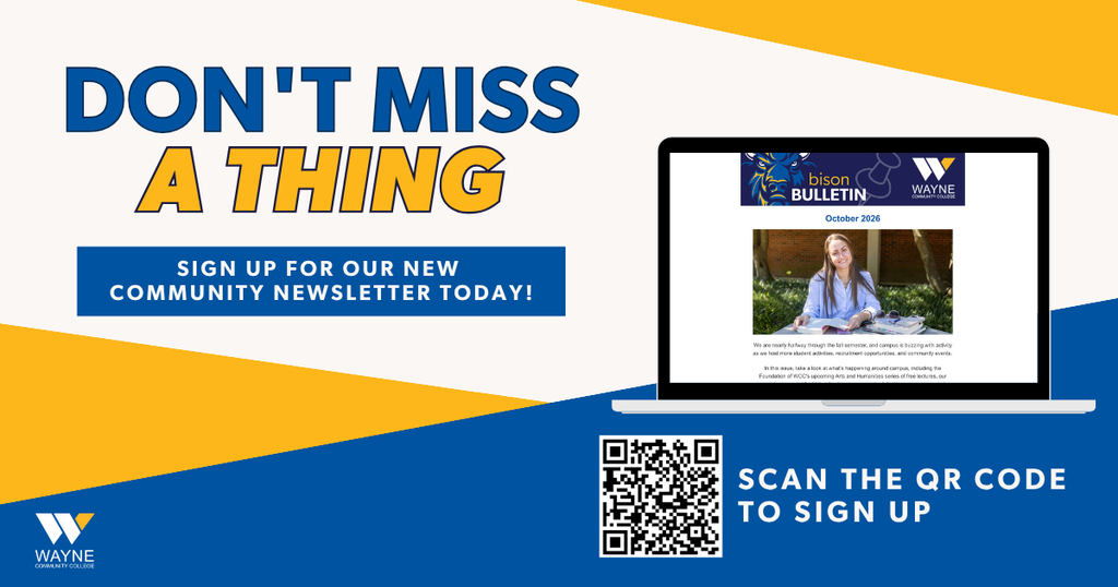 Sign up for WCC Newsletter. Scan the QR code.