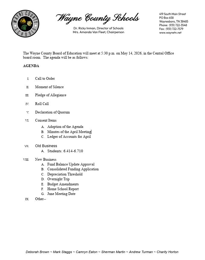 board meeting
