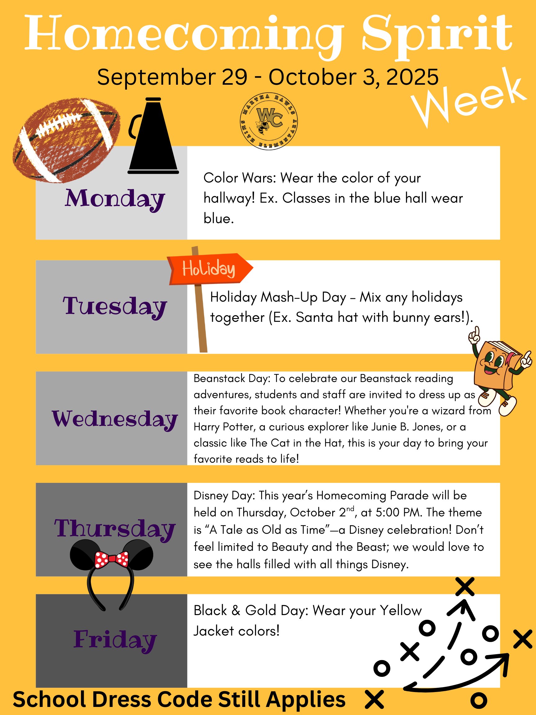 Homecoming Spirit Week! | Martha Smith Elementary School Homecoming Spirit Week! | Martha Smith Elementary School