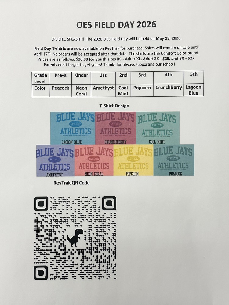 OES Field Day Shirt 2026