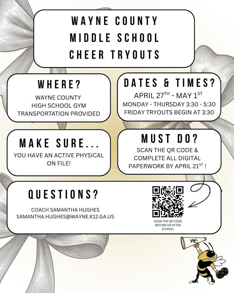 Middle School Cheer Tryouts