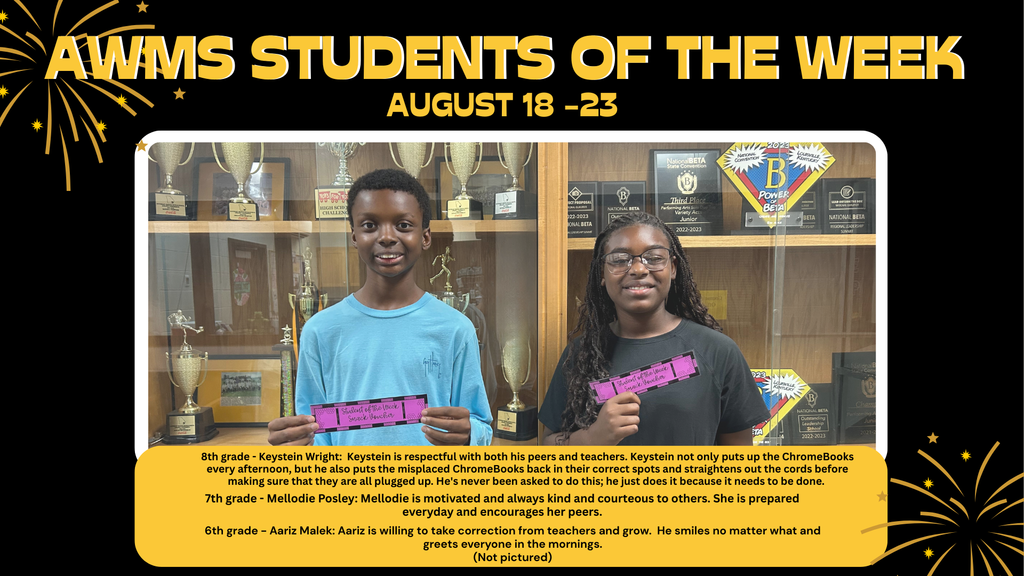 AWMS Students of the Week 