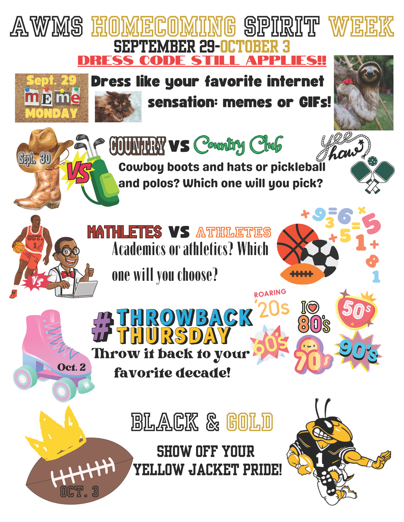 AWMS Homecoming Spirit Week 