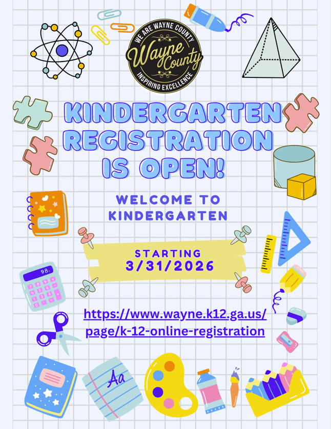 WCSS Kindergarten Registration Flyer 2026
