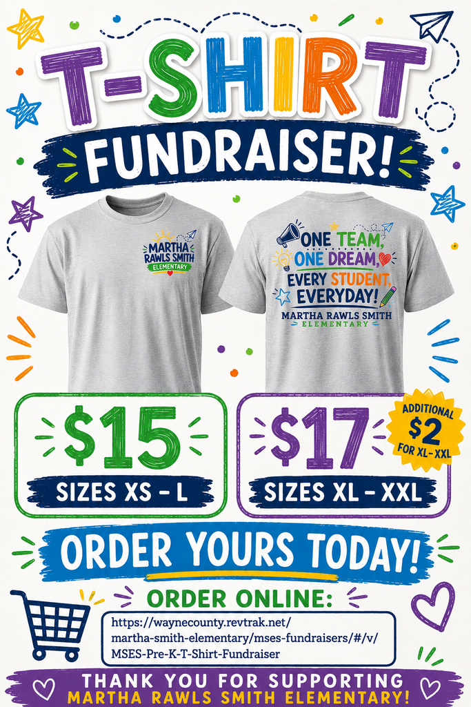 shirts for sale that suports martha rawls smith elementary school