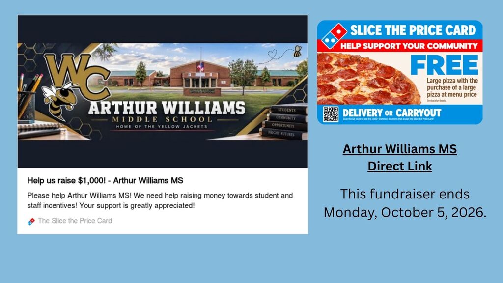 Slice the Price Card Fundraiser
