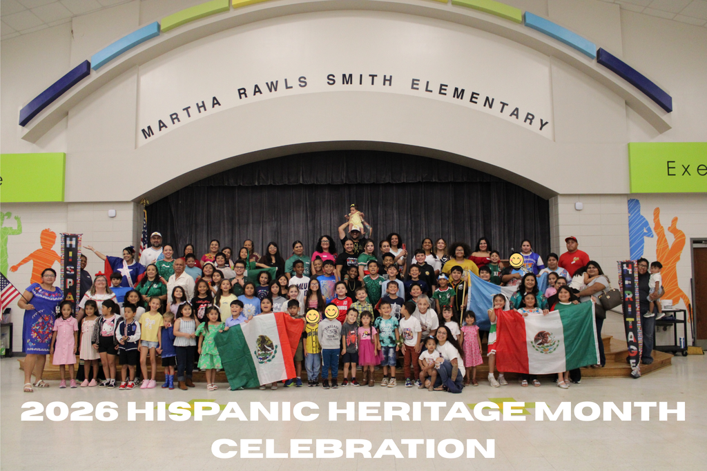 adults and children pose for a group photo celebrating their Hispanic heritage