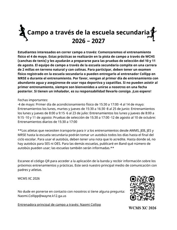 Middle School Cross Country