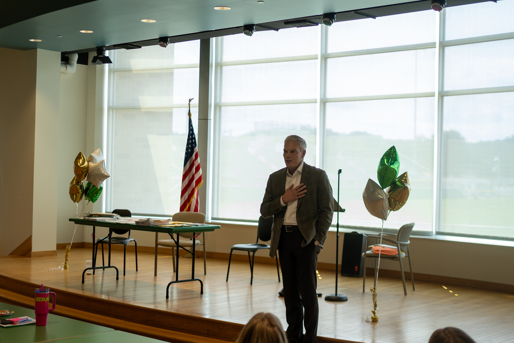 Brad Smith speak with CKES Staff