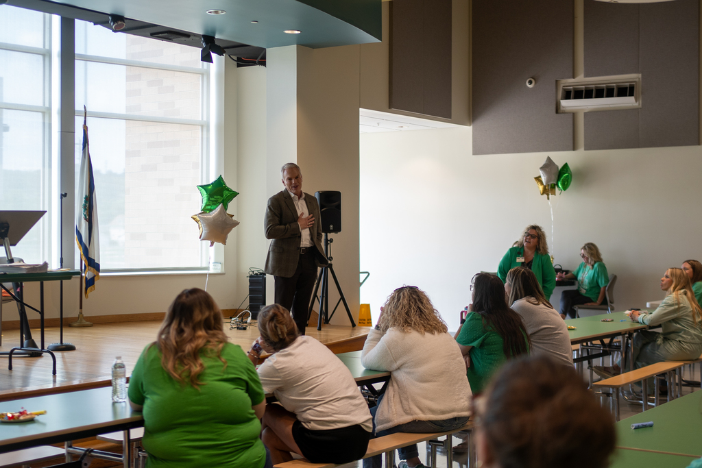 Brad Smith speak with CKES Staff